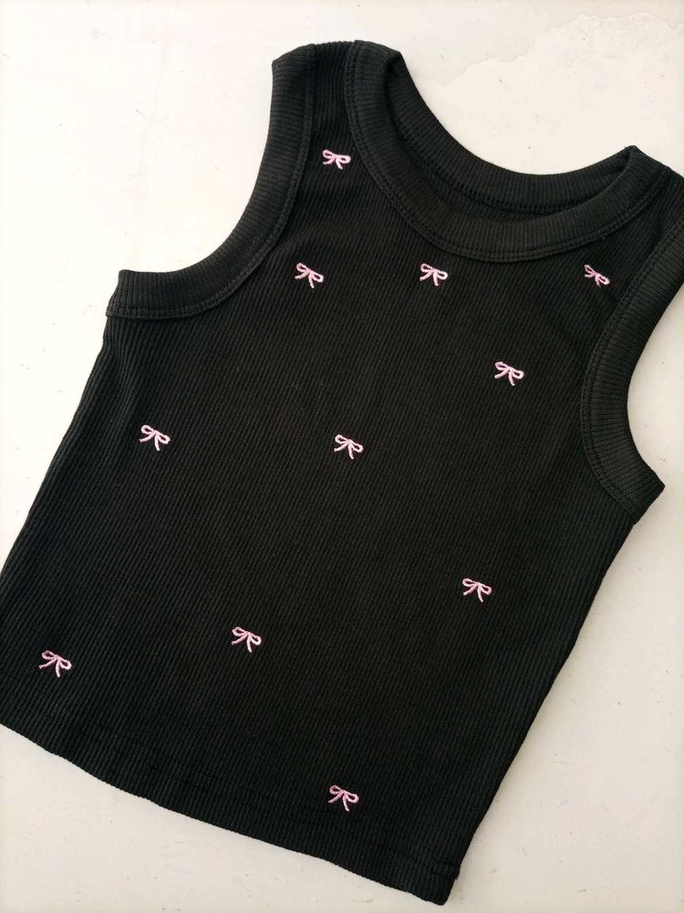 K-pop Style Y2K Bow Crop Top🌷💗✨