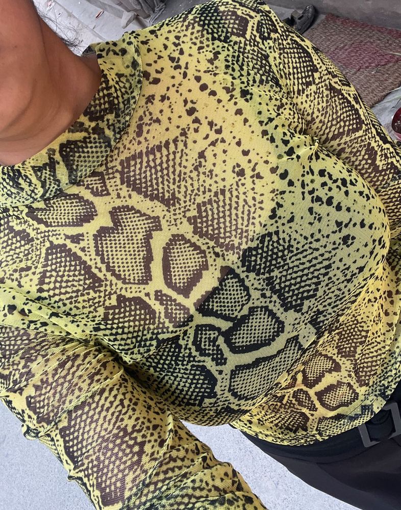 Snakeskin Print Top
