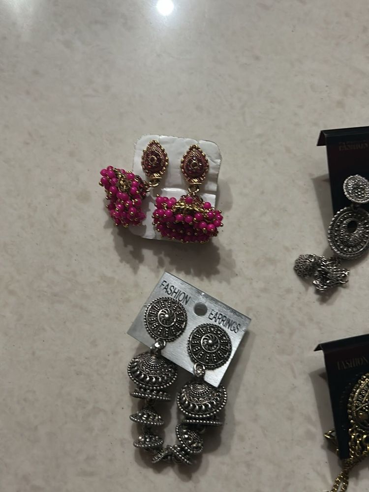 5 pair earing with ring