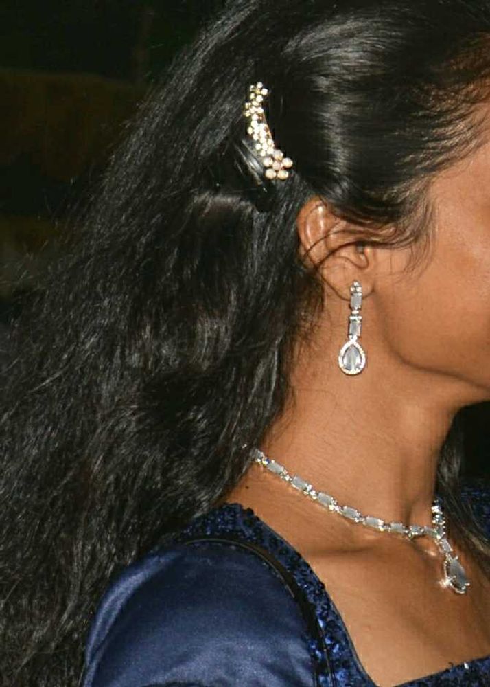 Silver Drop Necklace &amp; Earrings