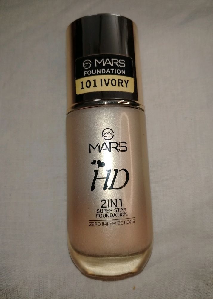 Mars Foundation HD ( 2 In 1 Stay Foundation) In Shade 101 Ivory