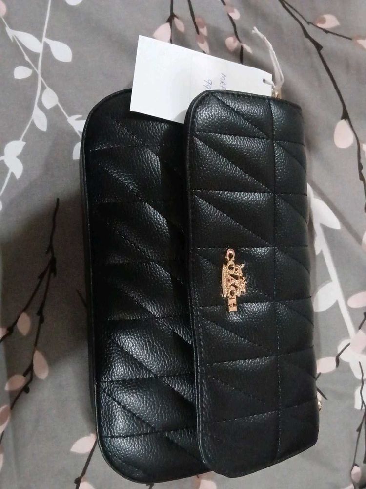 Coach Black Quilted Wallet