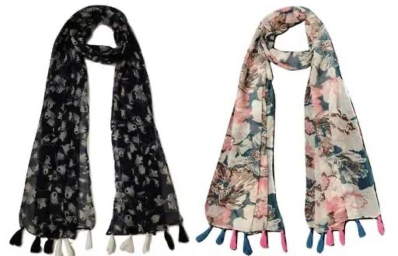 Floral Print Scarf Set
