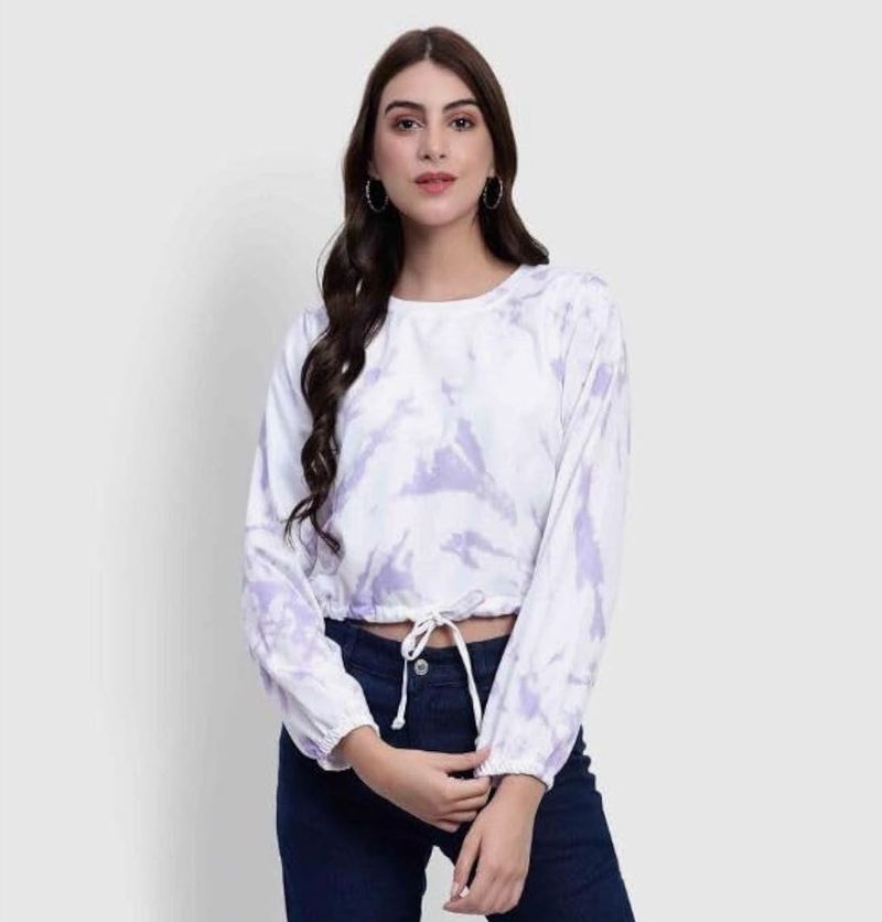 Tie-Dye Cropped Sweatshirt