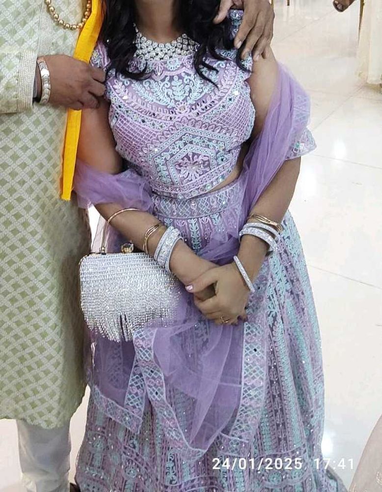 Lavender Heavy Designer Lehenga
