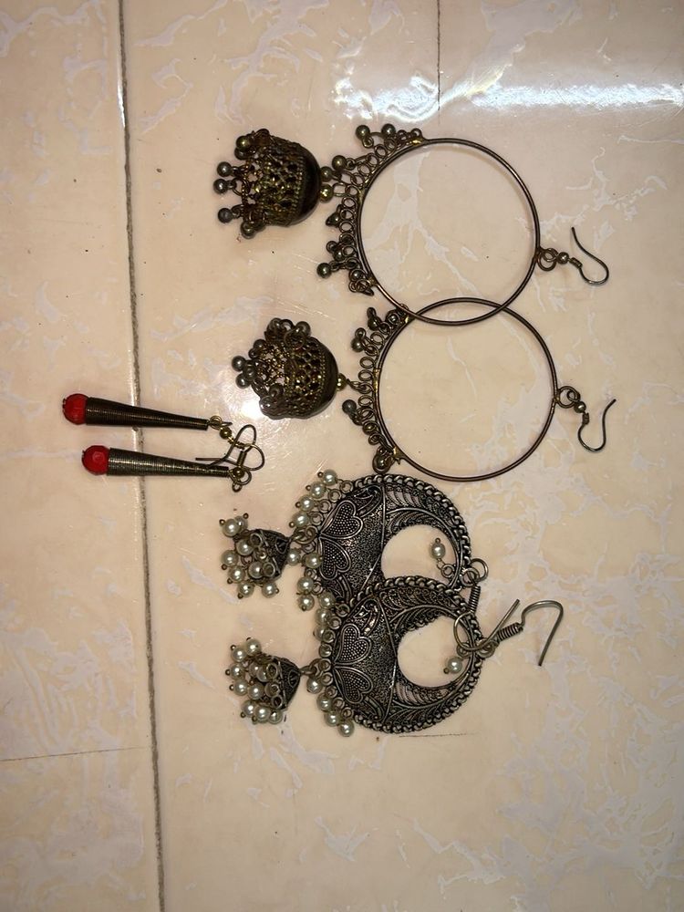 Oxidised Earring