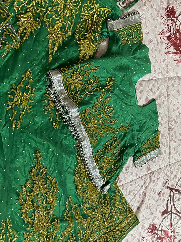 Bridal Lehnga Green Colour