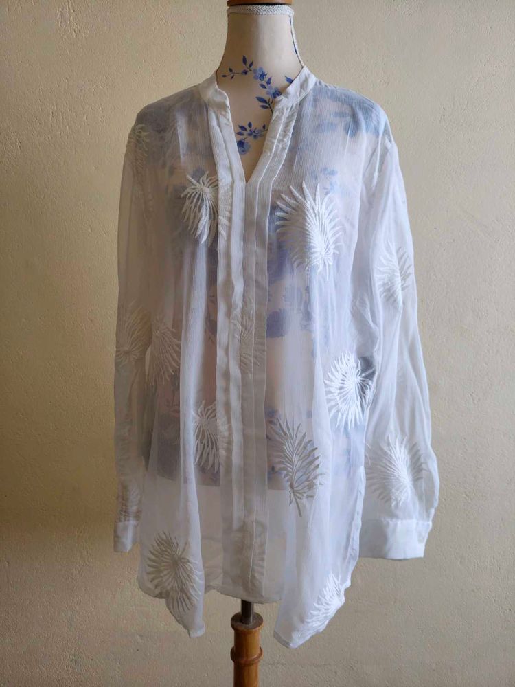 White Embroidered Tunic