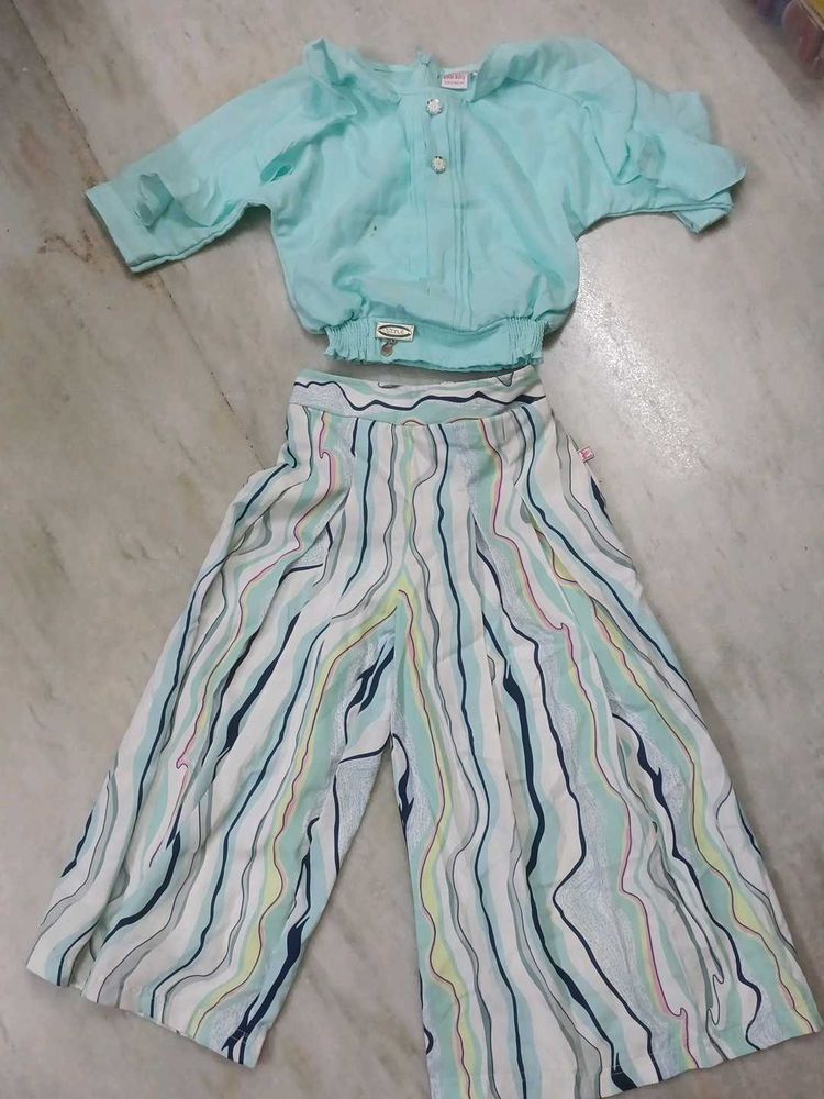 Girls&#39; Top &amp; Palazzo Set