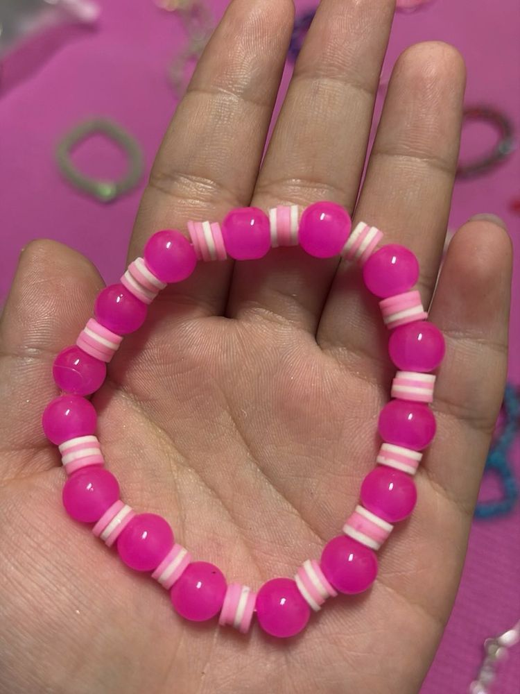 Pink Beaded Bracelet