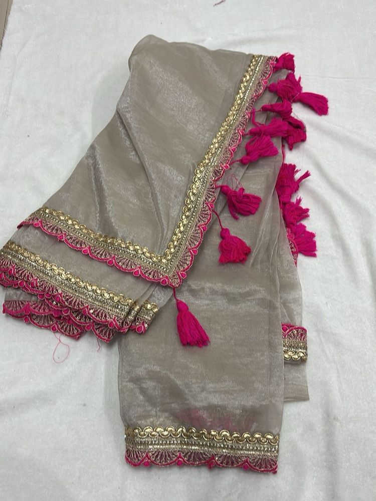 Elegant saree  with Tassels