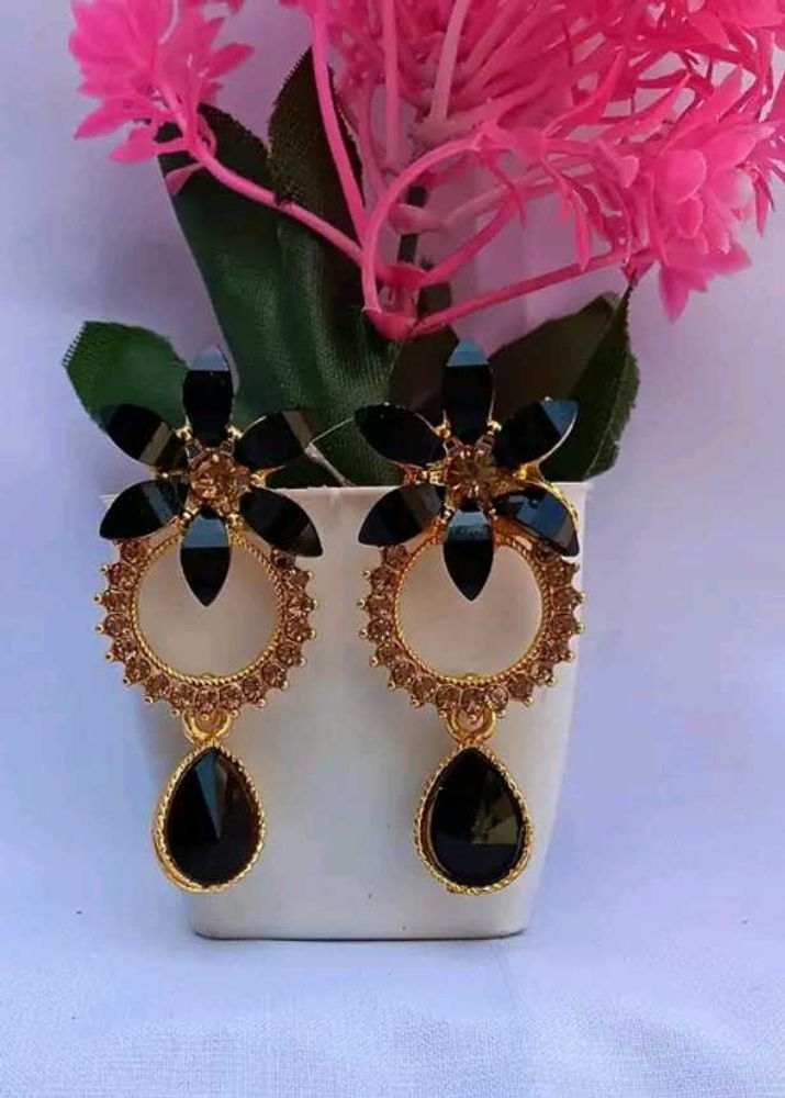 Elegant Black Drop Earrings