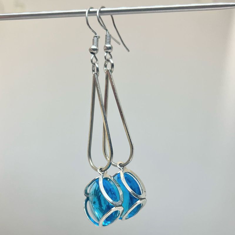 Blue Dangler Earrings
