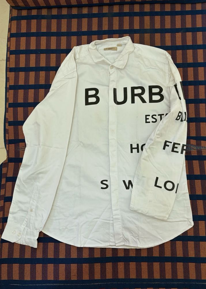 Burberry White Graphic Shirt