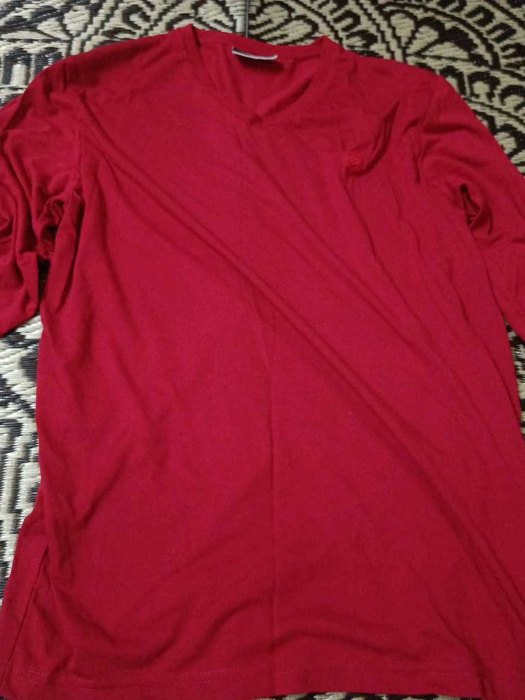 Red V-Neck T-Shirt