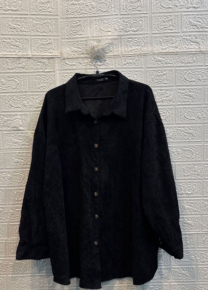 🇺🇸 Shein Imported Corduroy Button-Up Shirt