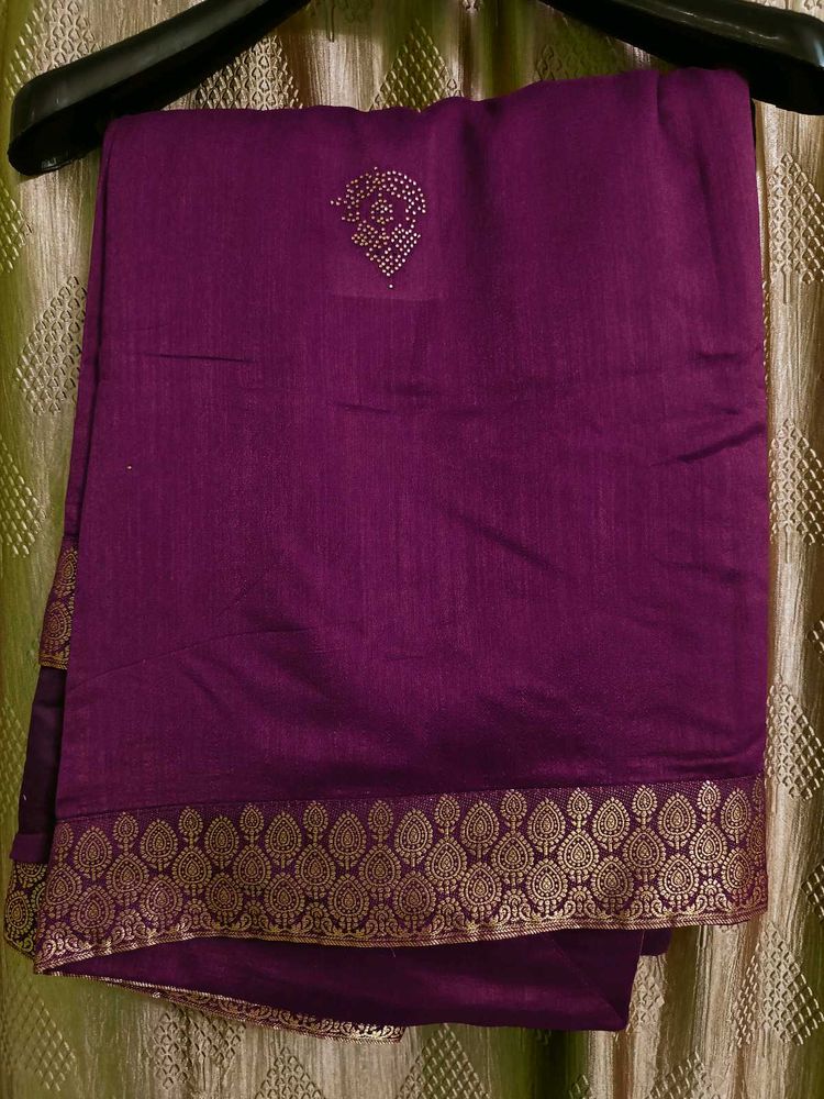 Beautiful Purple Saree 💜✨