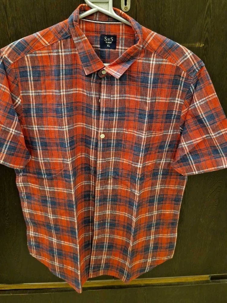 Stylish Red &amp; Blue Plaid Shirt for Men