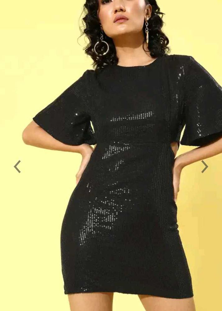 Sparkly Black Mini Dress