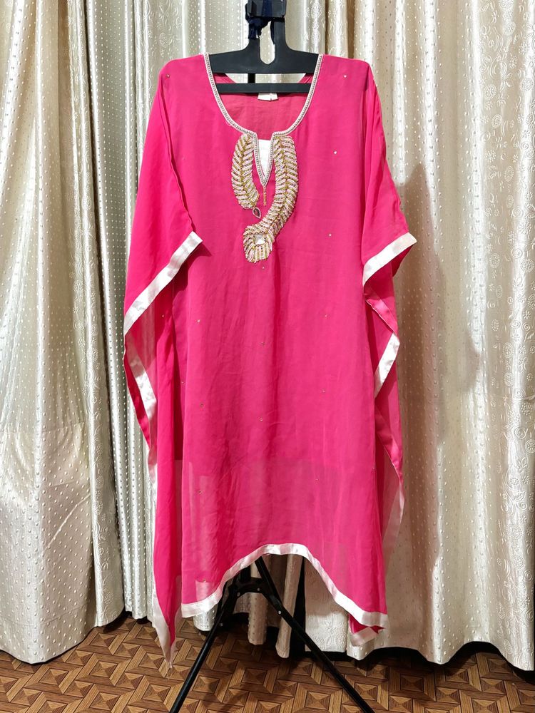 Pink Kaftan Kurta