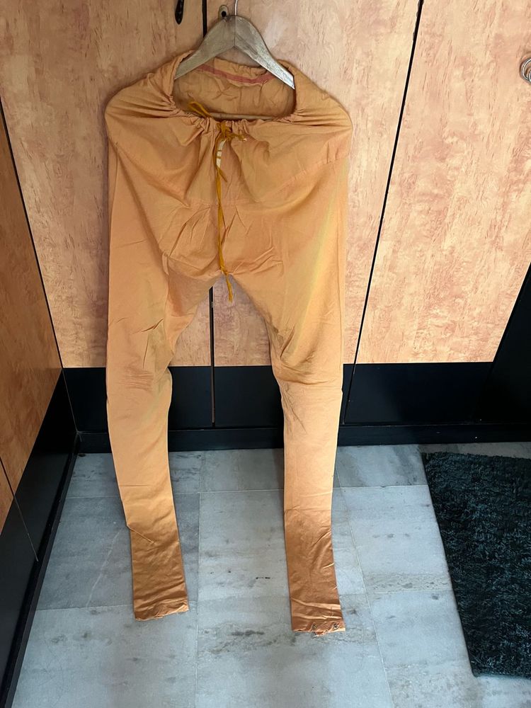 yellow cotton chudidar