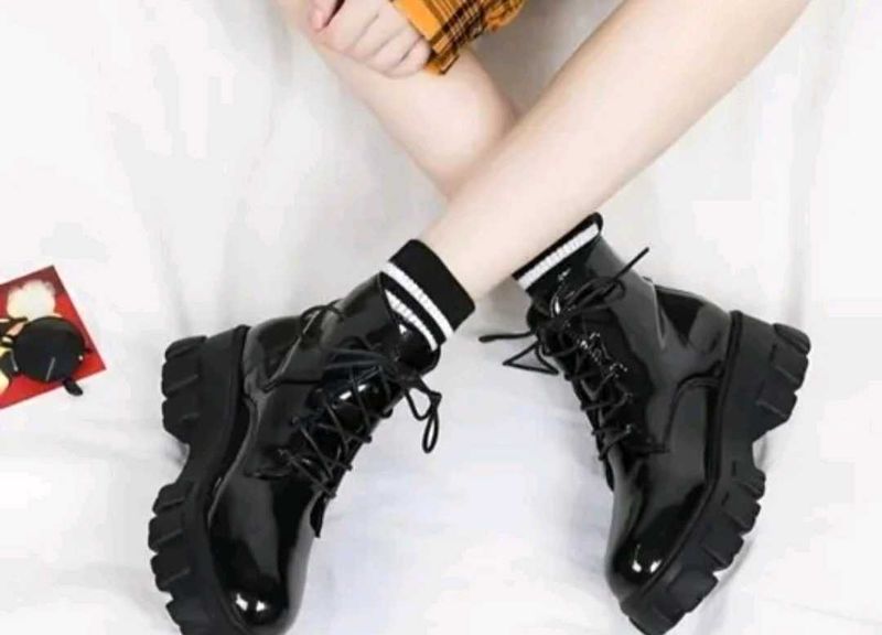 Black Platform Ankle Boots