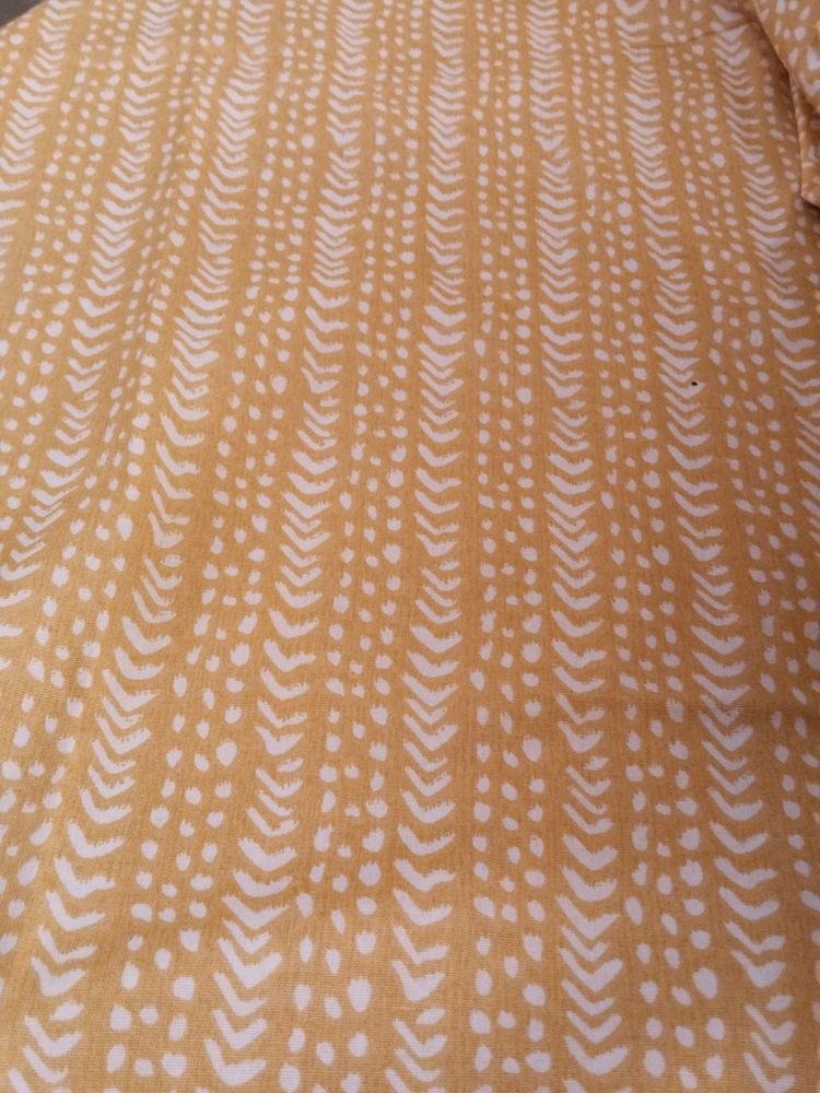 Selling  Fast Cotton Yellow &amp; White  Fabric