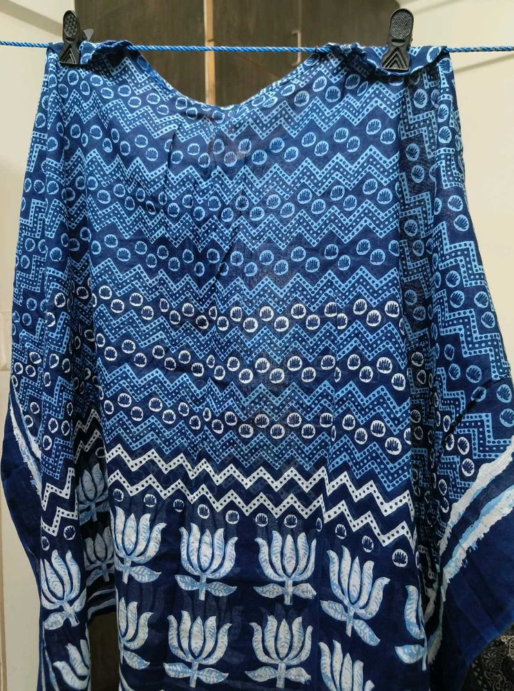 Boho Blue Print Top