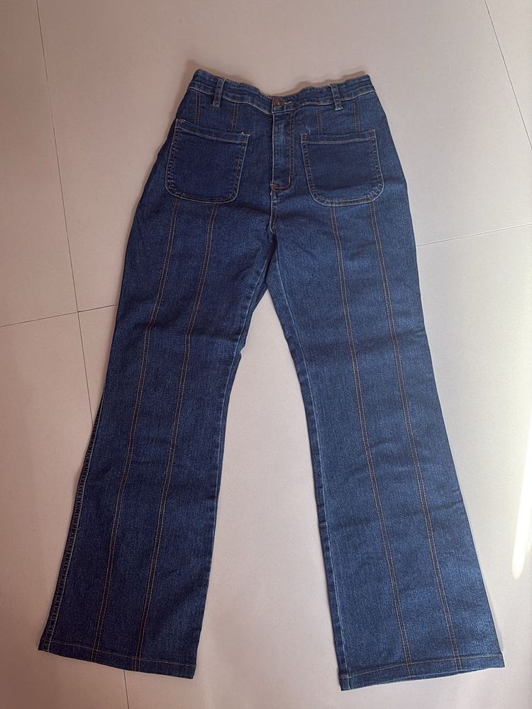 Vintage Flare Jeans with Front Pockets