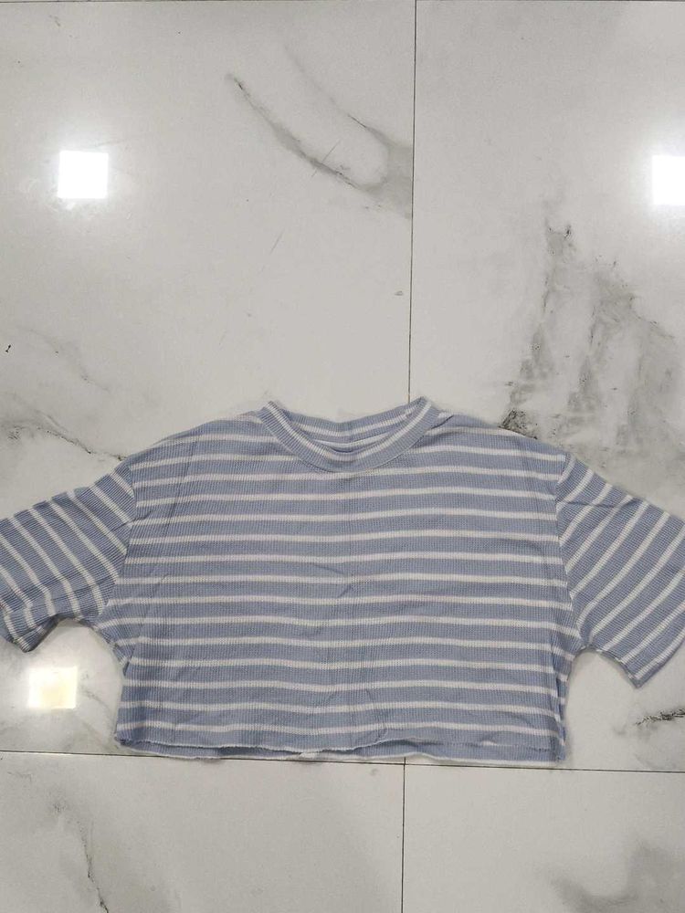 Striped Cropped T-Shirt