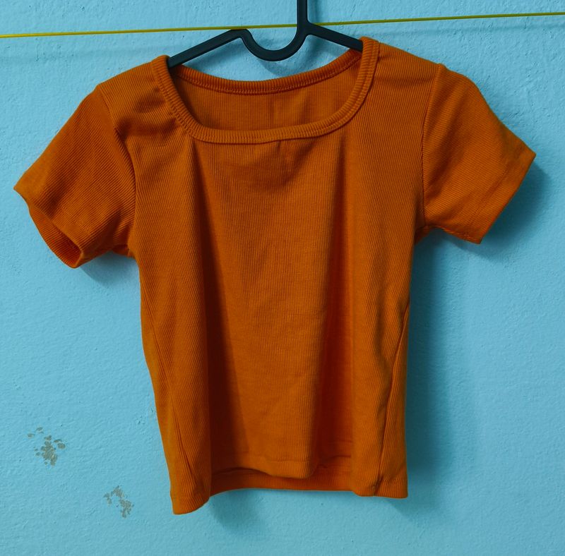 Orange Cute Top