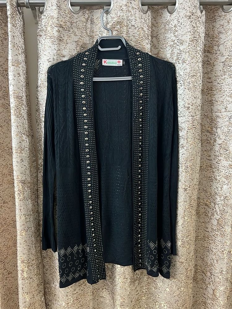 Brand New Studded Black Cardigan