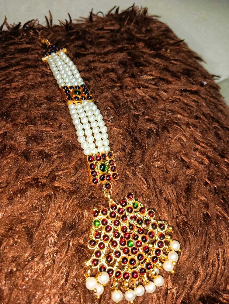 Indian Headpiece with Pearls and Stones