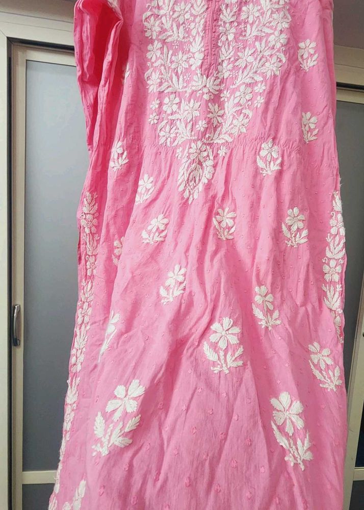 Chicken Kari Kurta Pink Colour