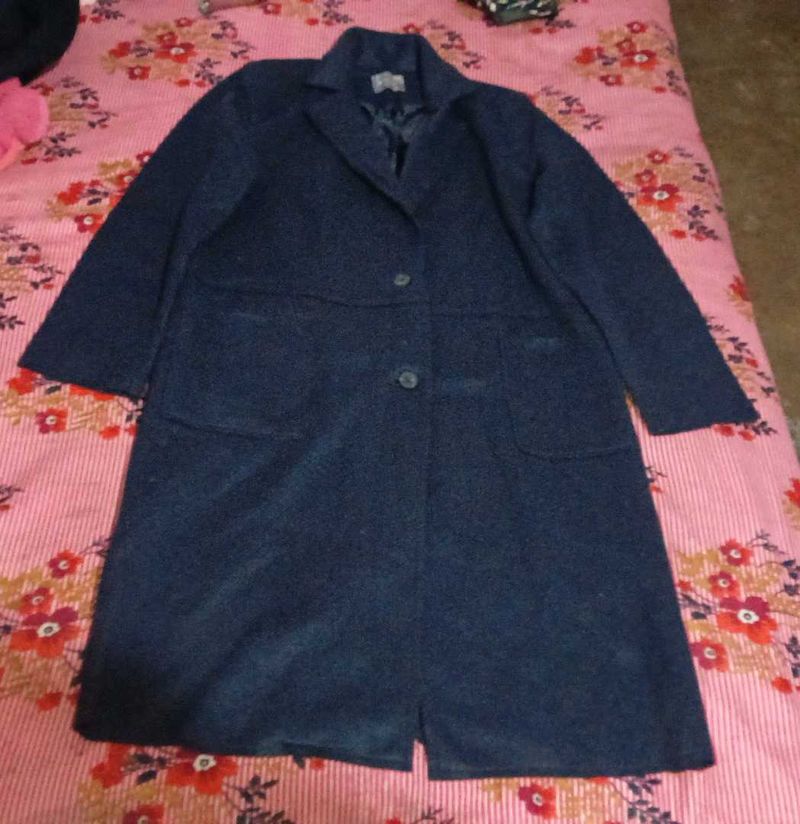 Elegant Navy Blue Overcoat