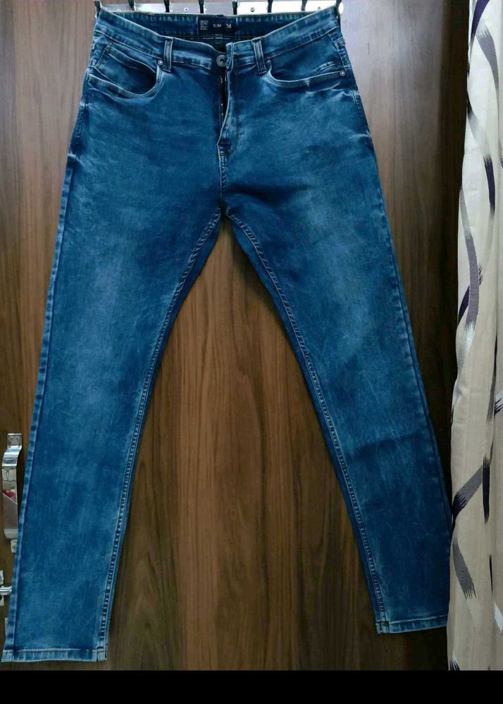 Dark Blue Slim Fit Jeans For Men