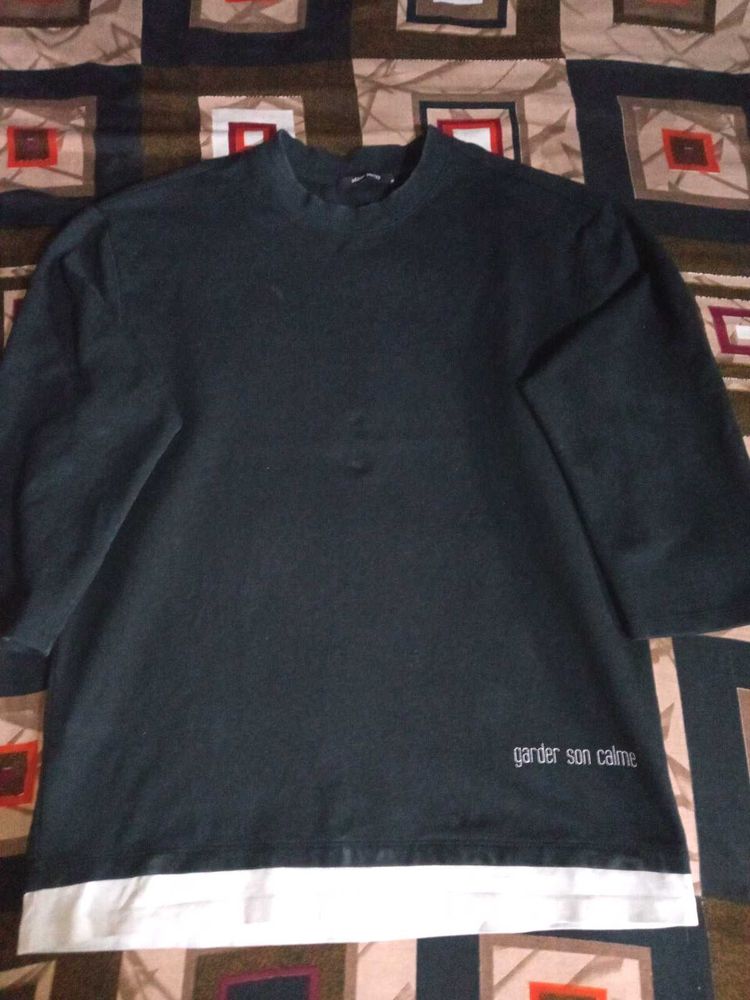 Black &#39;garder son calme&#39; T-shirt