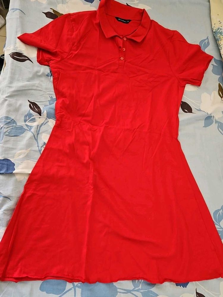 Red Polo Shirt Dress