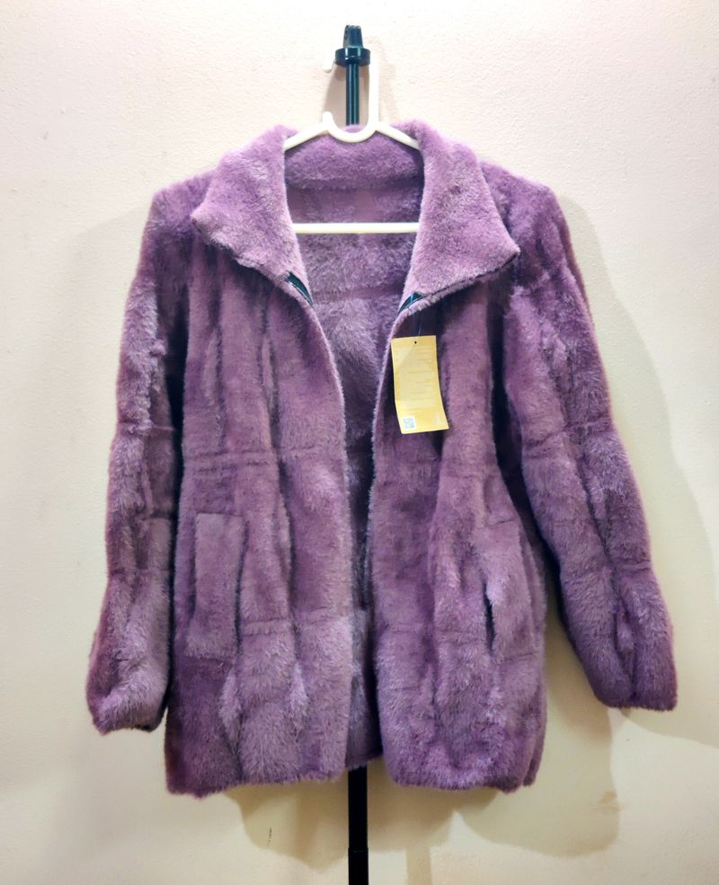 Imported luxury faux fur jacket/sweater