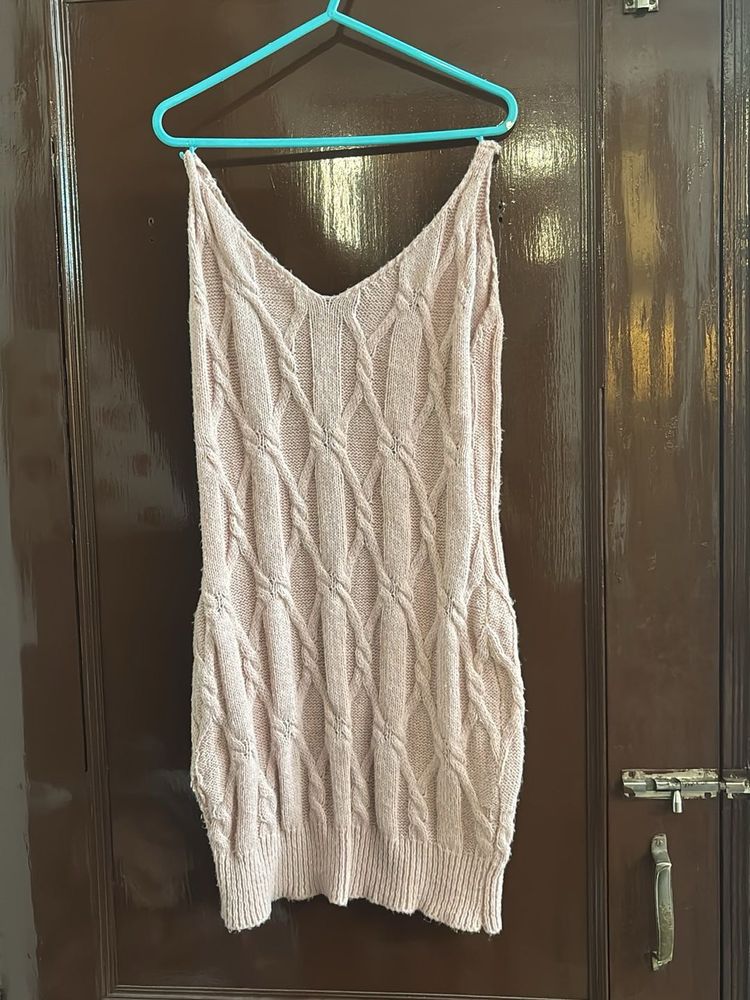 Knitted Sleeveless Mini Dress