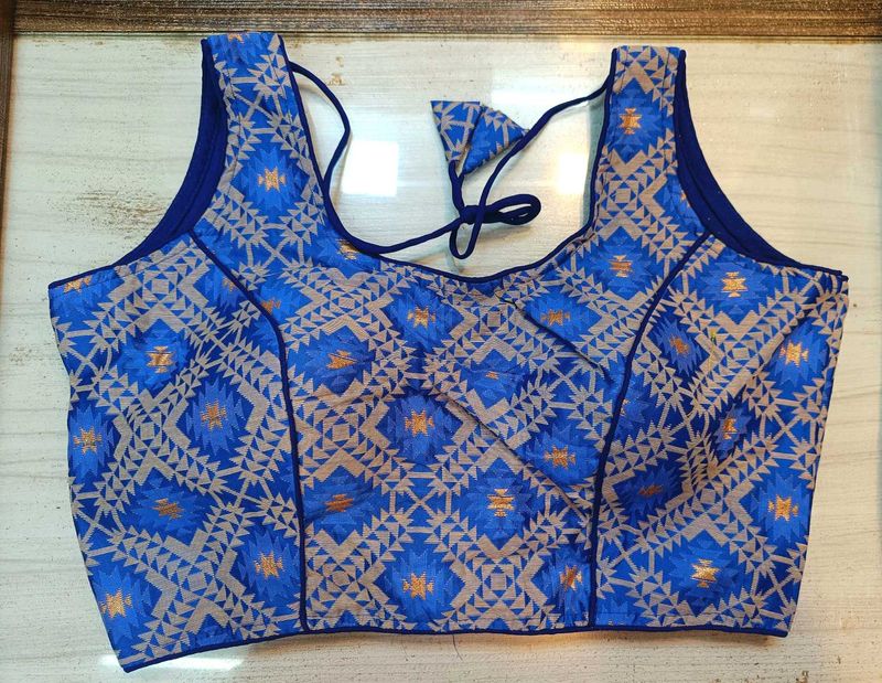 Blue Multicolour Blouse