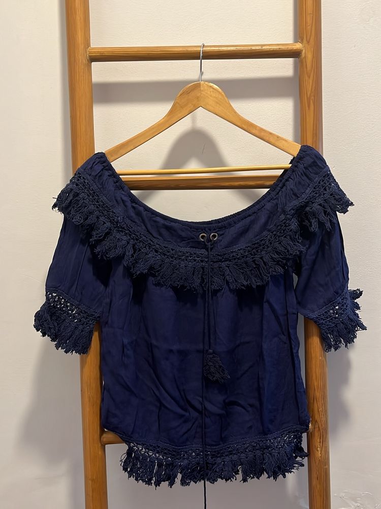 Casual Wear Off Shoulder Top For Women