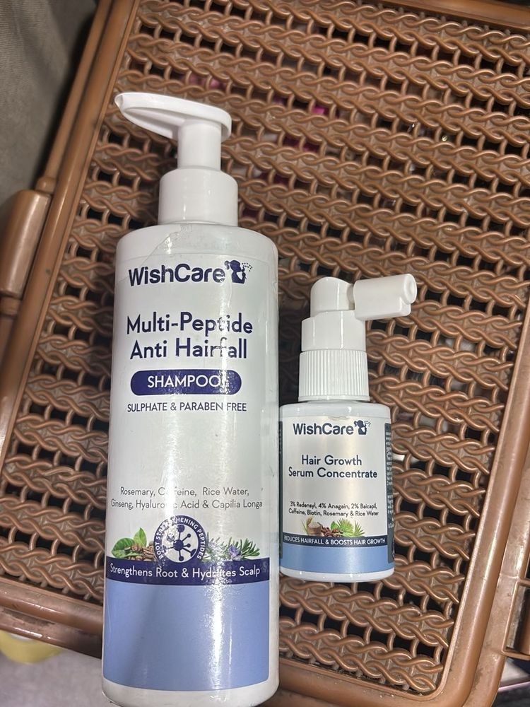 wishcare anti hairfall shampoo &amp; hair growth serum