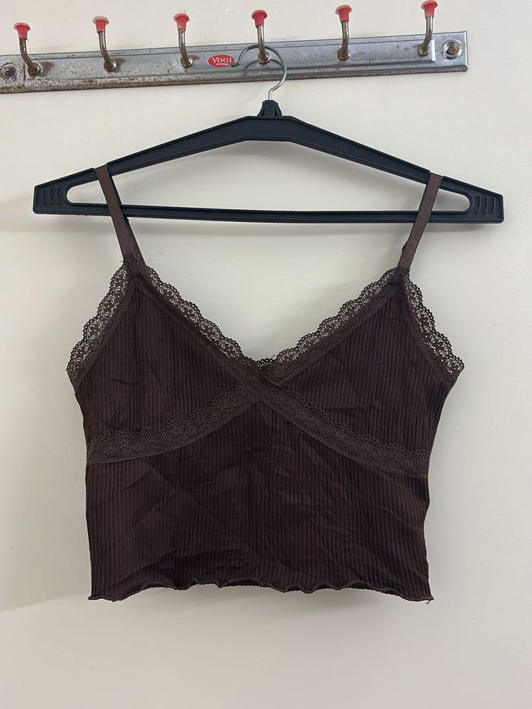 H&amp;M RIBBED DETAIL TOP