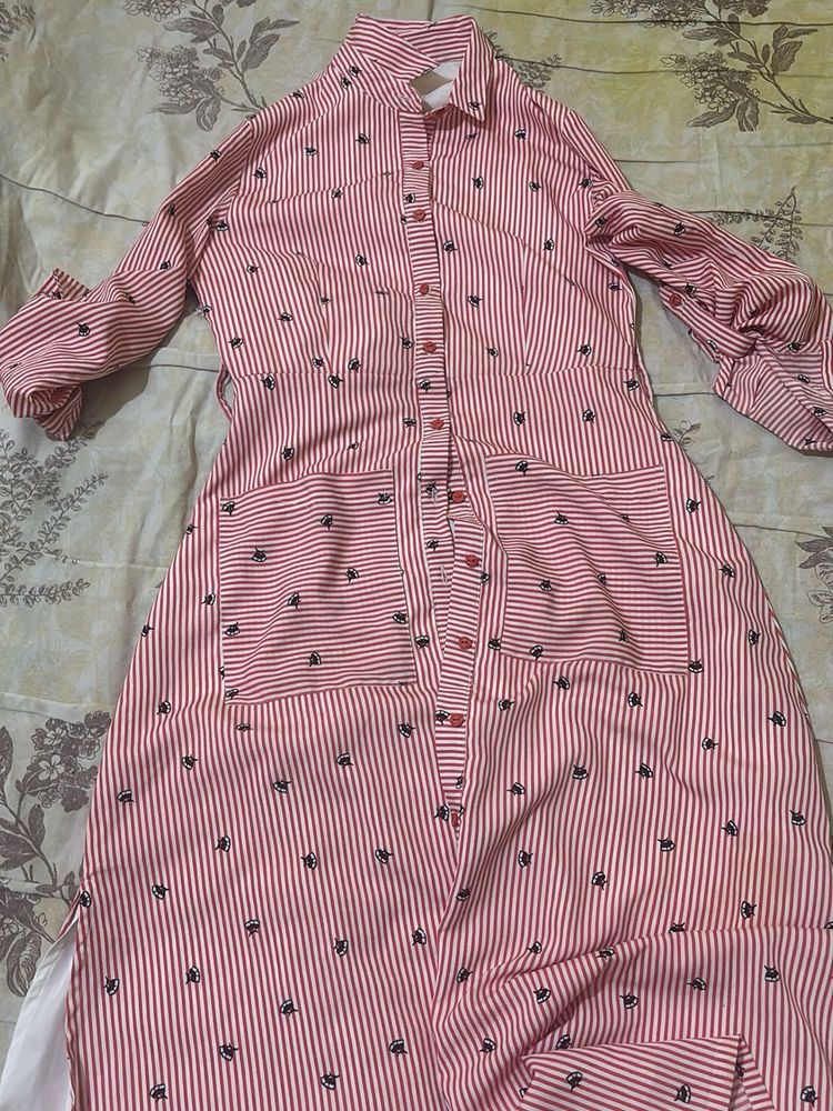 Striped Shirt Dress