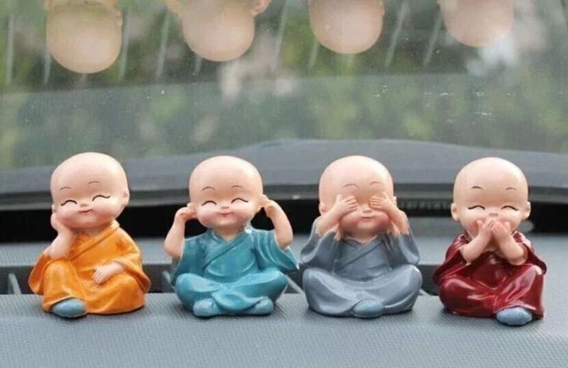 little Monk Buddha Figurines Set