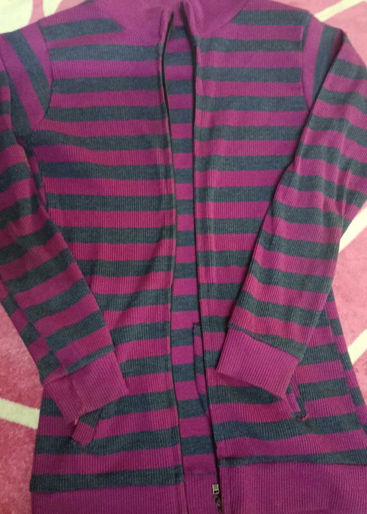 Striped Knit Cardigan