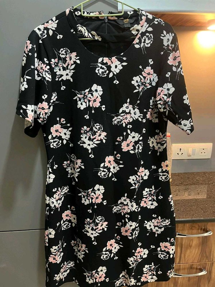 Floral Black Dress