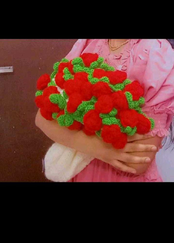 Crochet Rose Bouquet Blanket