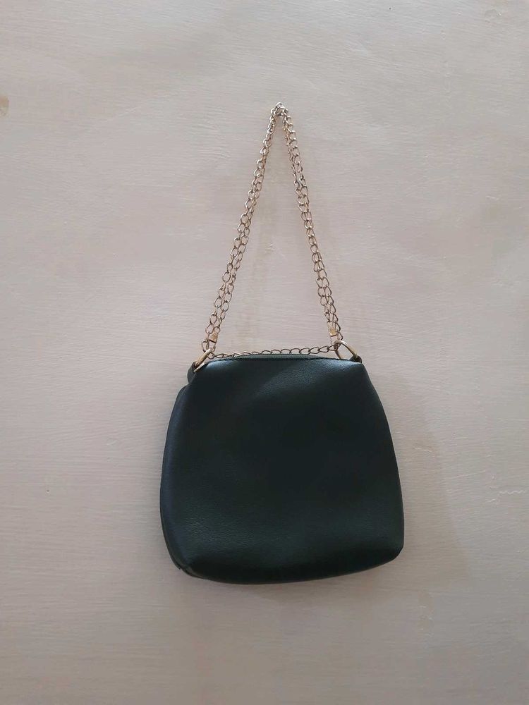 Chic Chain Sling + shoulder green bag
